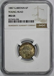 1887N CMX  6yX VbNXyX NGC MS 64 Owbhg[