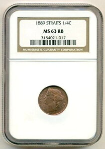 CAni}[VAj1889N 1/4Zg MS63 RB NGC