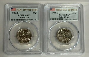 2024 P,D Celia Cruz 25セント PCGS MS67 アメリカ人女性用クォーター 初日