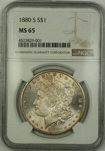 1880-S モーガン銀貨 1ドル硬貨 NGC MS-65 トーンジェム (15)
