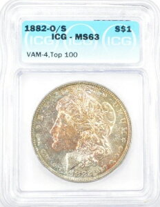 1882-O/S ���[�K�� �V���o�[ �_���[ $1 - ICG MS63 - VAM-4 ���͂ȃg�b�v 100!!