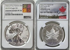 2019�N �č�$1 ����Rev PF70 & �J�i�_$5 ����PF70 Pride of Two Nations�Z�b�g