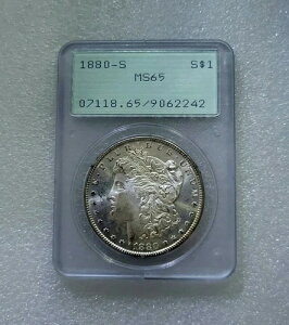 1880�N S ���[�K����� PCGS MS65 OGH TRUE BU Gem Bright White High Grade