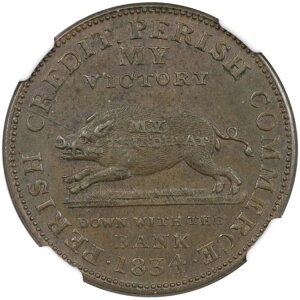 1834 �N Hard Times �g�[�N���AHT-11�AR-2�ANGC MS63 BN�A����C�m�V�V�AMS �ł͊�!