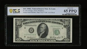 DBR 1950-A $10 FRN ZgCX WF_2011-H PCGS-B 65 PPQ VA H67958208A
