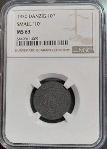 1920�N �_���c�B�q �|�[�����h ���R�s�s 10 �y�j�q �������R�C�� NGC MS63 �O���[�h 2�̂�