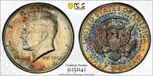 1964 �N�����X�^�[ ���C���{�[ �g�[�� �n�[�t �h�� PCGS MS66 �S�[���h �V�[���h�B