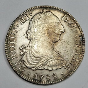 1788年メキシコ銀貨 8レアル カロルス III AU/UNC 素晴らしいディテール ライトクリーン *J945