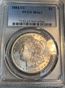1884�N CC �J�[�\���V�e�B 1�h�� �����K����� PCGS MS 63 �č��R�C��