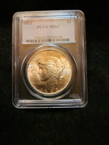 1923-P PCGS MS63 �s�[�X�V���o�[�h�� *�u���C�g�z���C�g* #4548