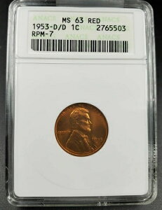 1953 D D/D �����J�[�� �E�B�[�g �Z���g �y�j�[ ANACS MS63 RPM 007 DMR-009 �g�b�v �R�l�J 53 RPM