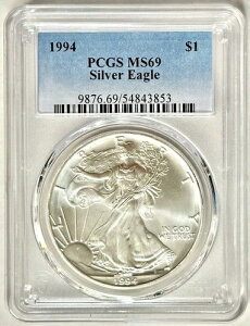1994N AJ Vo[ C[O $1 PCGS MS69 tBftBA L[f[gRC A ASE