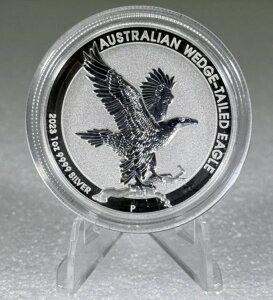 2023年 P $1 オーストラリア 1オンス プルーフ刻印入り シルバー ウェッジテール イーグル OGP/COA #0388