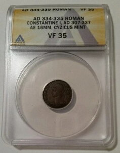 ���[�}�鍑 �R���X�^���e�B�k�X 1 �� AD 307-337 AE 16mm Cyzicus �~���g VF35 ANACS