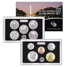 2019-S 米国造幣局 シルバー プルーフ セット コイン 10枚 OGP ボックス COA なし W セント