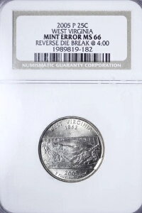 GEM BU 2005-P �~���g�G���[ �_�C�u���C�N CUD �E�F�X�g�o�[�W�j�A�B�N�H�[�^�[ NGC MS66 YEK