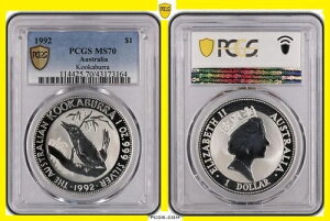 1992N I[XgA N[Jo 1IX Vo[ 1h PCGS MS 70 V[hveNV POP 38