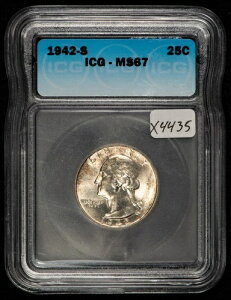 1942-S 25�Z���g��݃��V���g���E�N�H�[�^�[ - ���_�J - ICG MS 67 - SKU-X4435