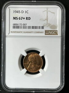 1945-D 1C RD �����J�[���E�E�B�[�g 1�Z���g NGC MS67+RD 6806172-007