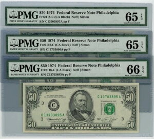 FR. 2118-C 50�h�� 1974�N�A�M������s�� 3���A�� 65-66 EPQ PMG DC-2566