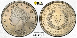 1906�N ���o�e�B�j�b�P�� PCGS MS65