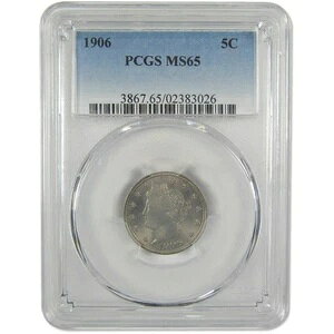 1906�N ���o�e�B�w�b�h V�j�b�P�� MS 65 PCGS ������5�Z���g�R�C��