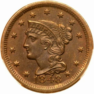 1848N N-35 R-2 PCGS MS 62 BN ҂ݍ݃wA [WZgRC 1Zg