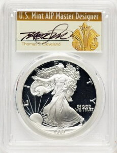 1987-S プルーフ シルバー イーグル 1オンス トーマス クリーブランド アールデコ PCGS PR70