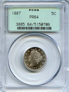󏭕i - 1887Nv[t oeB "V" jbP 5Zg / PCGS (O[x) PR64