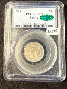 1883N V[hjbP PCGS PR63 *CAC*