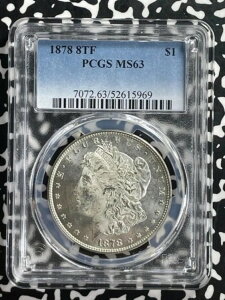 1878�N�� �����K���E�_���[ 1�h�� PCGS MS63 ���b�g�ԍ�G357 �V���o�[�I���H��8��