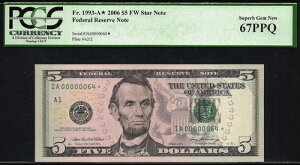 2006�N 5�h���A�M������s�� PCGS 67PPQ �o�[�X�f�[�X�^�[���[ �V���A���ԍ�64*