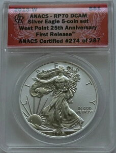 2013-W 1�h�� �A�����J�� �V���o�[ �C�[�O�� - ANACS RP70 25���N�L�O���񃊃��[�X �Z�b�g