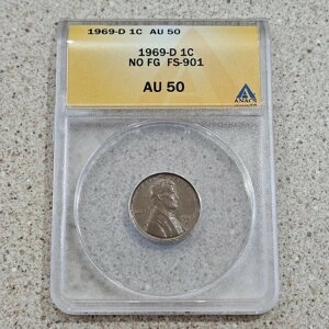 1969 D 1C �����J�[���L�O�Z���g�y�j�[�~���g�G���[�R�C�� ANACS NO FG FS-901 AU 50