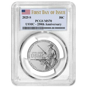 2025-S 50Zg UNC Nbh ĊC 250NLO LO PCGS MS70 FDOI tbg...