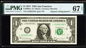 AJ 1h 2017N ~ s[^[ 21052105 ~ Fr. 3004-L ~ PMG WF  67 EPQ