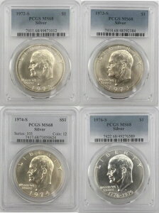1972NA1973NA1974NA1976N PCGS 68WF Vo[ AC[n[ 1h 4Zbg