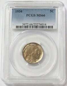 1934N AJ obt@[jbP 5Zg PCGS ~g Xe[g66