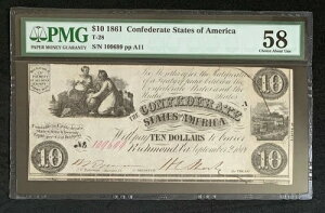 NQC T-28 $10 1861 PF-10 Cr. 236B�i�󏭃O���[�h�j