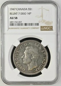 1947�N �u�����g 7 DDO 'HP' �J�i�_ �V���o�[ �_���[ - NGC AU 58 �W���[�W6�� -BT158