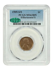 1909-S/S 1C PCGS/CAC MS63BN (S/Horiz S) - J[Zgi̗ʁj