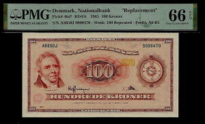 f}[N 100N[l 1965 PMG 66 EPQ UNC P#46d* X^[m[gt