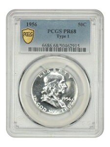 1956 50C PCGS PR68 (�^�C�v 1) - �t�����N���� �n�[�t �h�� - �J���I ���o�[�X!