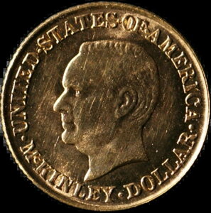 1916年 マッキンリー記念金貨 1ドル チョイス BU フルラスター 素晴らしい色