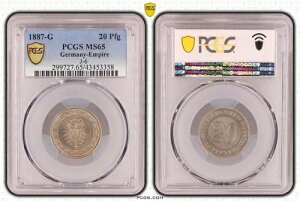 GpCA 20 tFjq J.6 1887 G uAg  PCGS MS65 72358