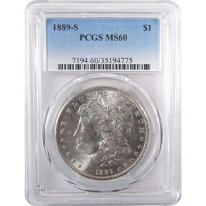 1889�N S ���[�K���E�_���[ MS 60 PCGS �V���o�[ ������ 1�h���R�C�� SKU:I17749