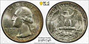 1964-D Vg NH[^[ 25 Zg PCGS MS66 g[ S[h V[h & gD[ r[!