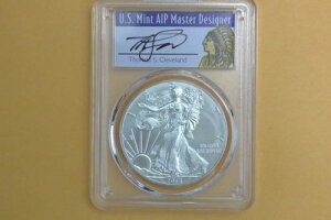 2014年 1ドル アメリカン シルバー イーグル 1オンス PCGS MS70 トーマス クリーブランド ネイティブ