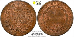 1826�N �C�^���A�̃T���f�[�j���E�Z���e�W���APCGS MS 63�AKM-125.1�A�C�^���A�A�C�[�O���E�v���r�[