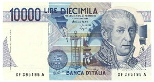 10000 ���� B. D'ITALIA ALESSANDRO VOLTA SERIE SOSTITUTIVA XF 23/09/1996 qFDS